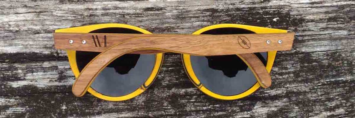 bannière lunettes en bois custom series